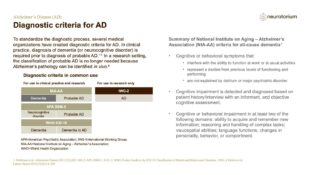 Alzheimers Disease – Diagnosis and Definitions – slide 20